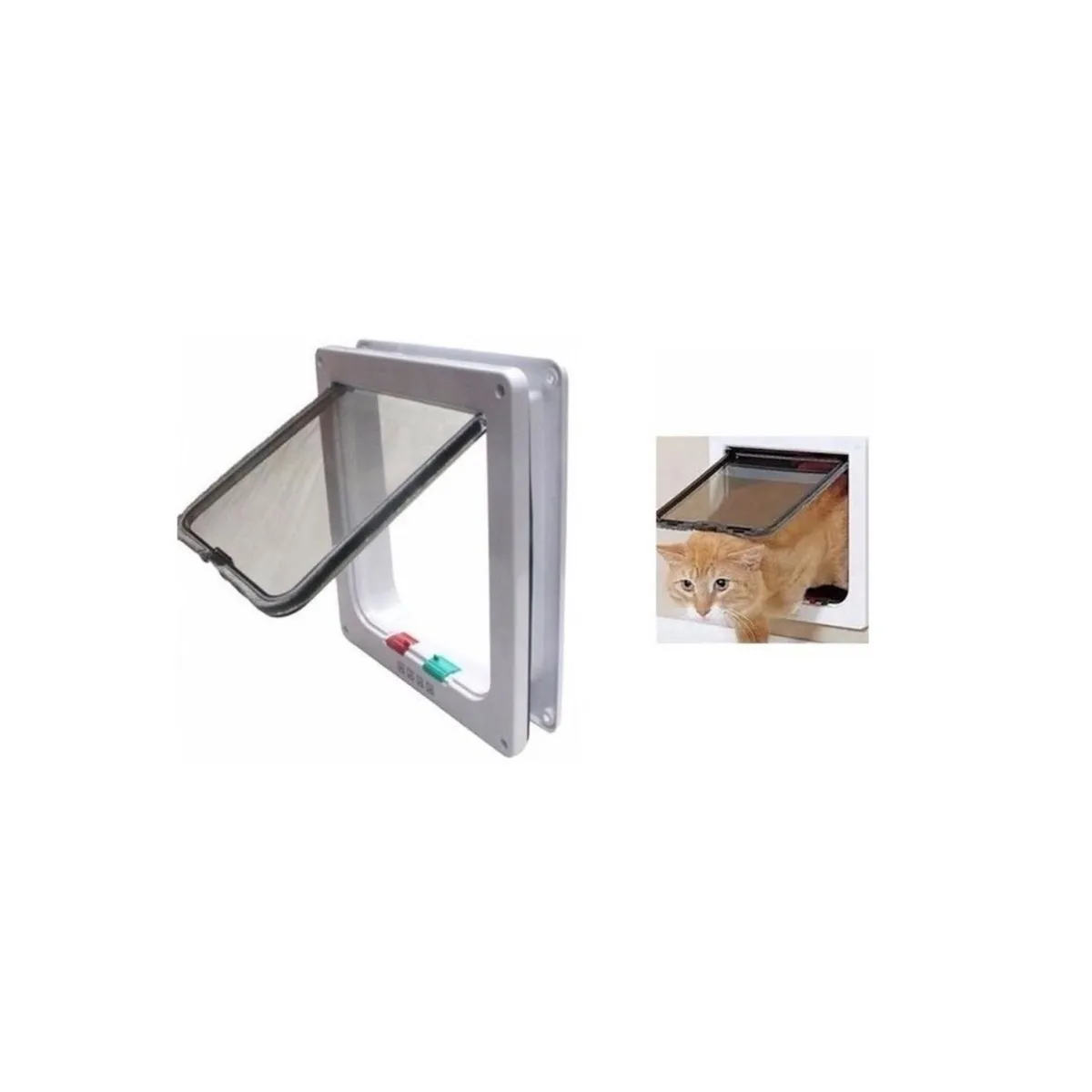 GENERICO - Puerta Exterior Mediana Para Perro Gato Mascota Talla s