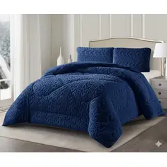 GENERICO - COBERTOR TEXTURIZADO DE INVIERNO DISEÑO DE FLECHAS TAMAÑO KING 250cm X 270cm COLOR LISO TF