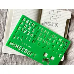 GENERICO - Plantilla de alfabeto y números con fuente de Minecraft