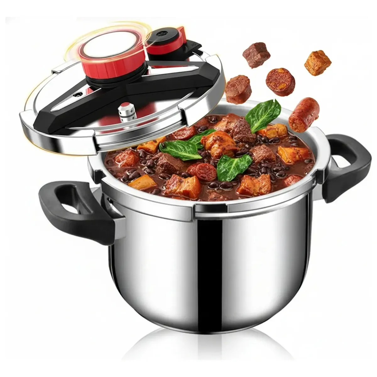 EVERSO - Olla A Presion Acero Inoxidable 6 Litros Cocción Rápida Plateado