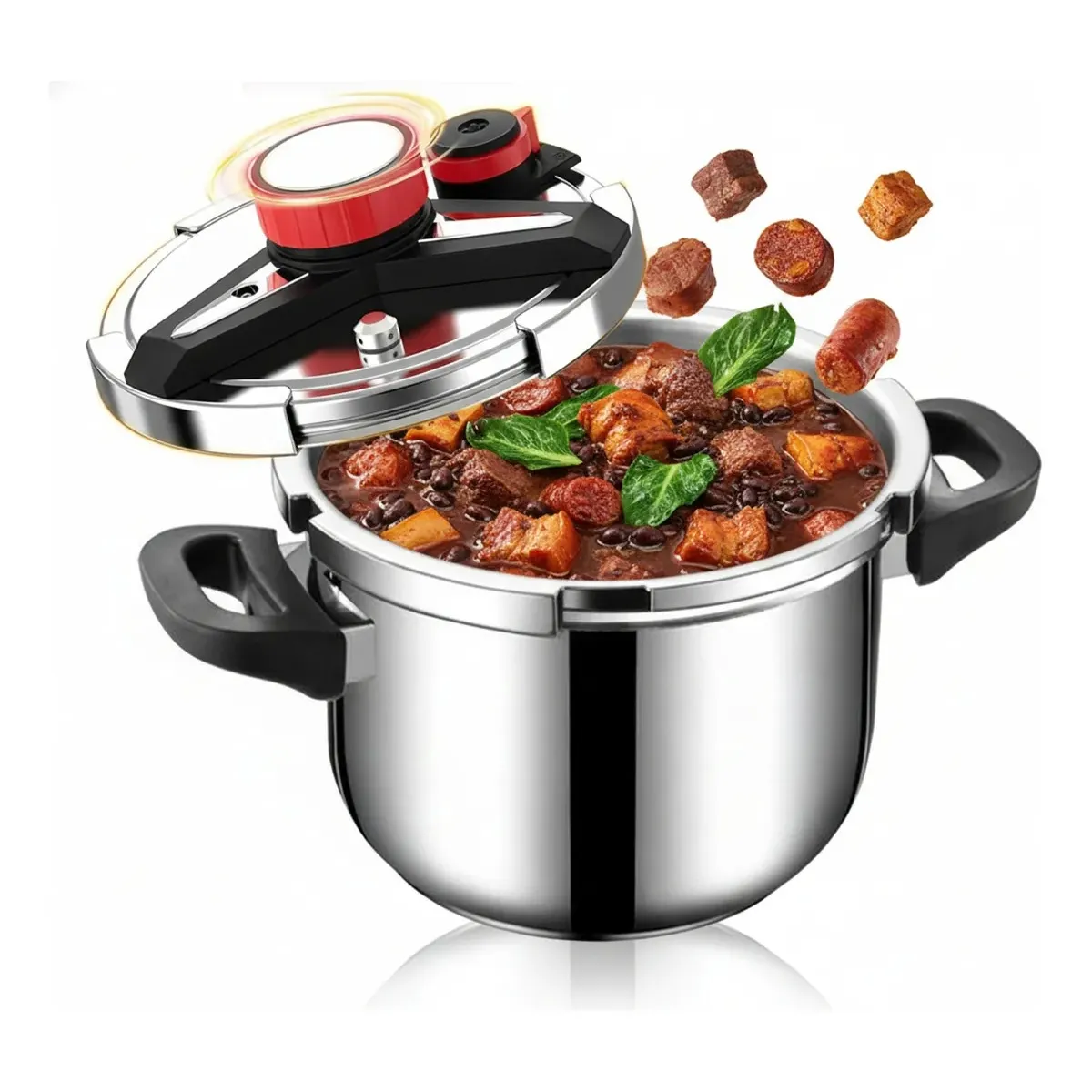 EVERSO - Olla A Presion Acero Inoxidable 6 Litros Cocción Rápida Plateado