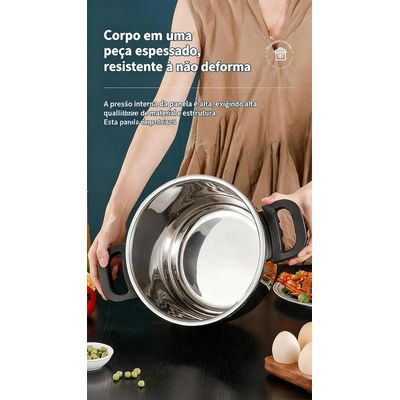 Imagen 2 del producto Olla A Presion Acero Inoxidable 6 Litros Cocción Rápida Plateado