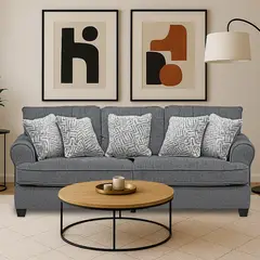 MSA MUEBLES SANTA ANA - Sofá 3 Cuerpos Mercato Grey