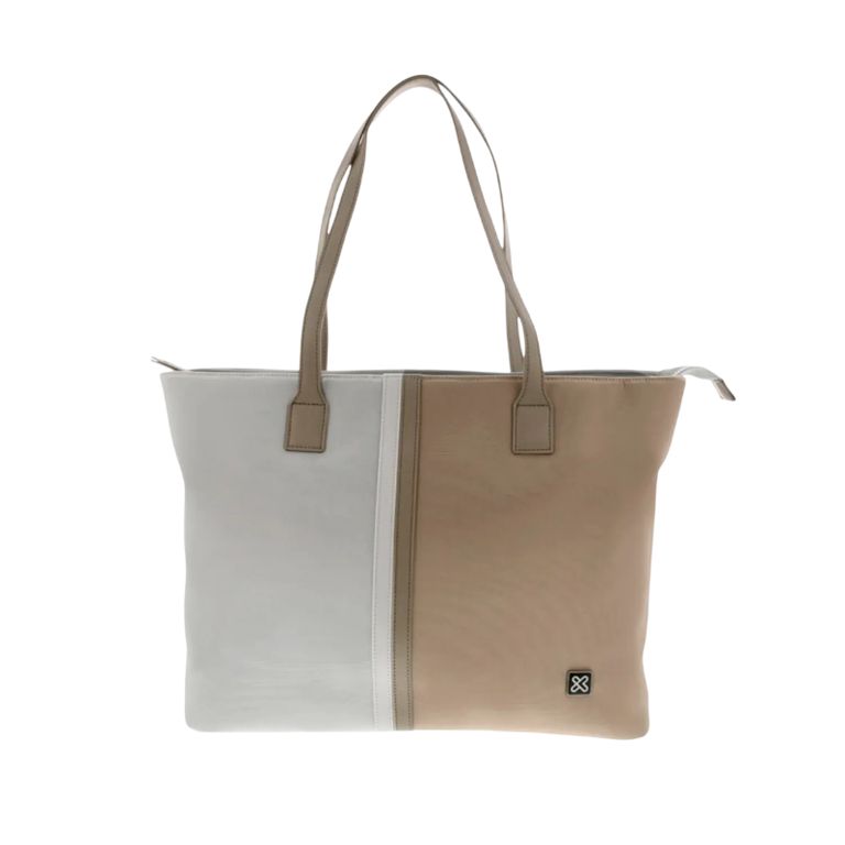 Capri KLB-461BG, Bolso para Notebook 15.6", Poliester, 8 kg, Beige y Blanco