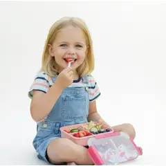 GENERICO - Lonchera Hermética Con Divisiones Lunch Box + Cuchara Unicornio