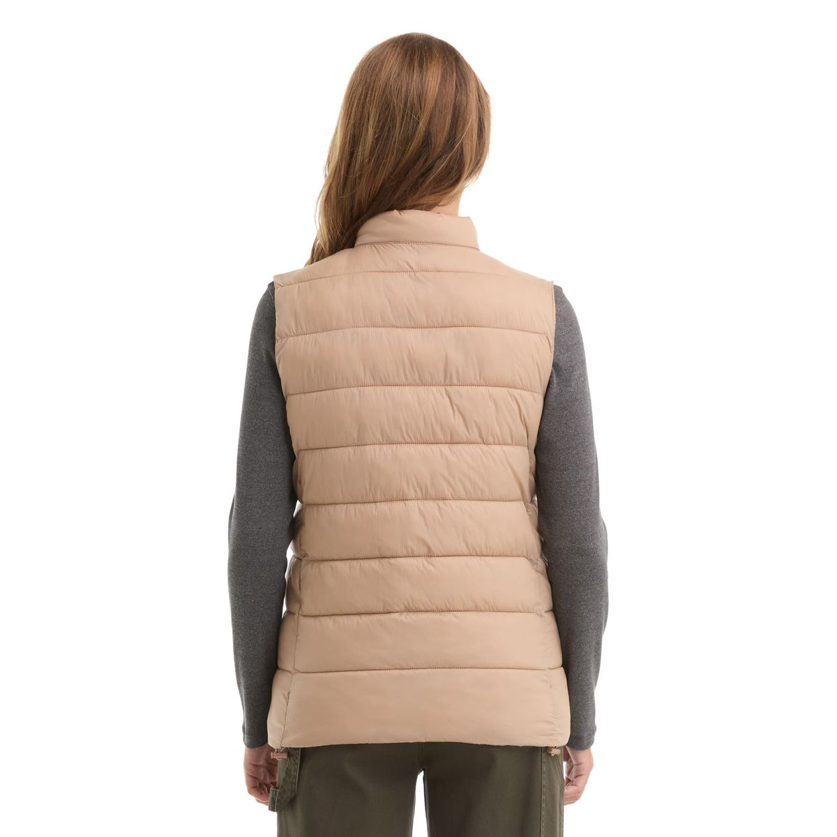 PANAMA JACK - Parka Mujer Sin Manga Liviana Beige Panama Jack