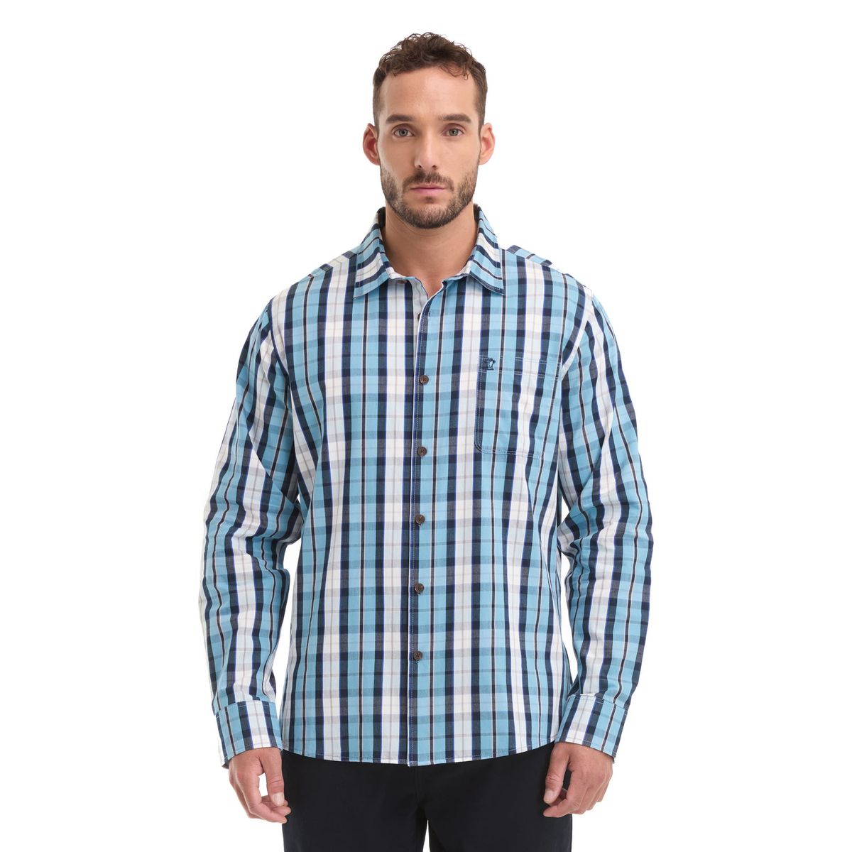 PANAMA JACK - Camisa Hombre Casual Celeste Panama Jack