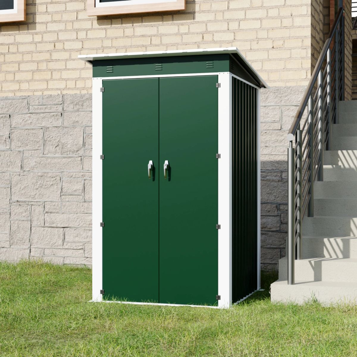 GENERICO - Bodega exterior techo simple 120x120 1.44 M2 - Green SS-04