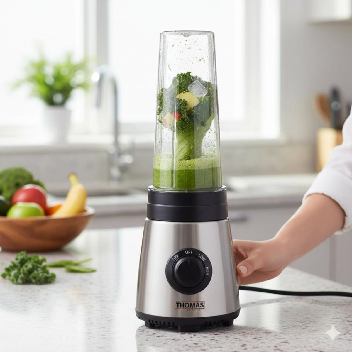 THOMAS - Licuadora Personal TH-300PB Portátil y Compacta
