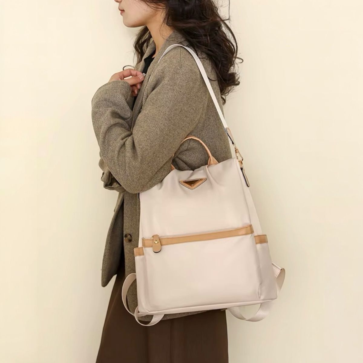 MV MOVAC - Mochila Antirrobo Mujer Oxford Impermeable con Bolsillo Trasero de Seguridad