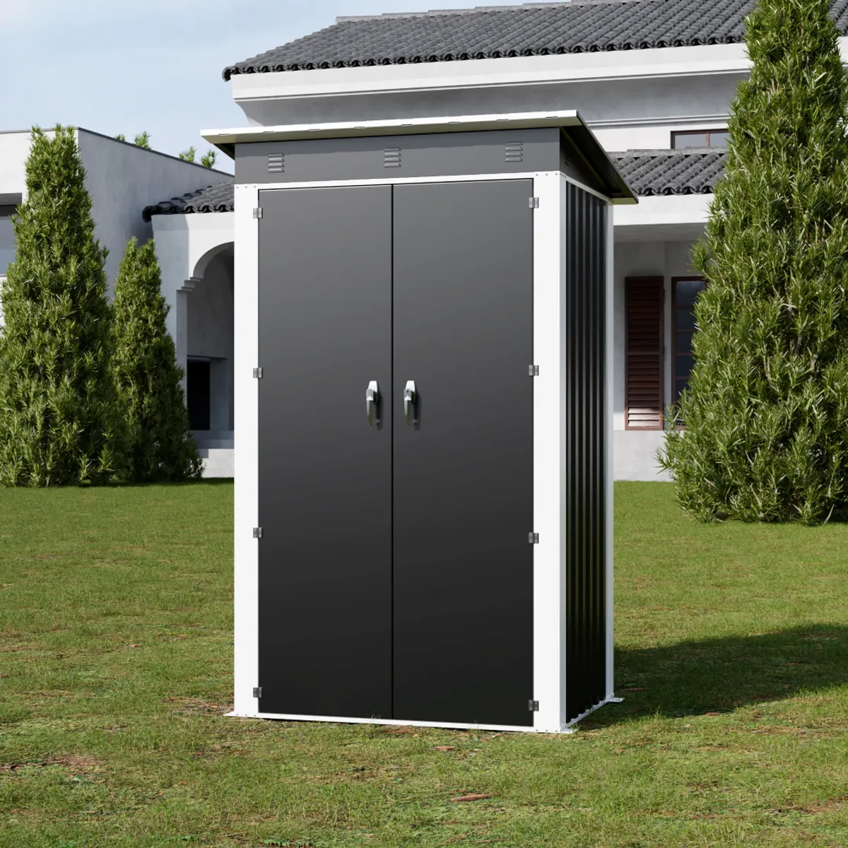 GENERICO - Bodega exterior techo simple 120x90 1.08 M2 - Black SS-03