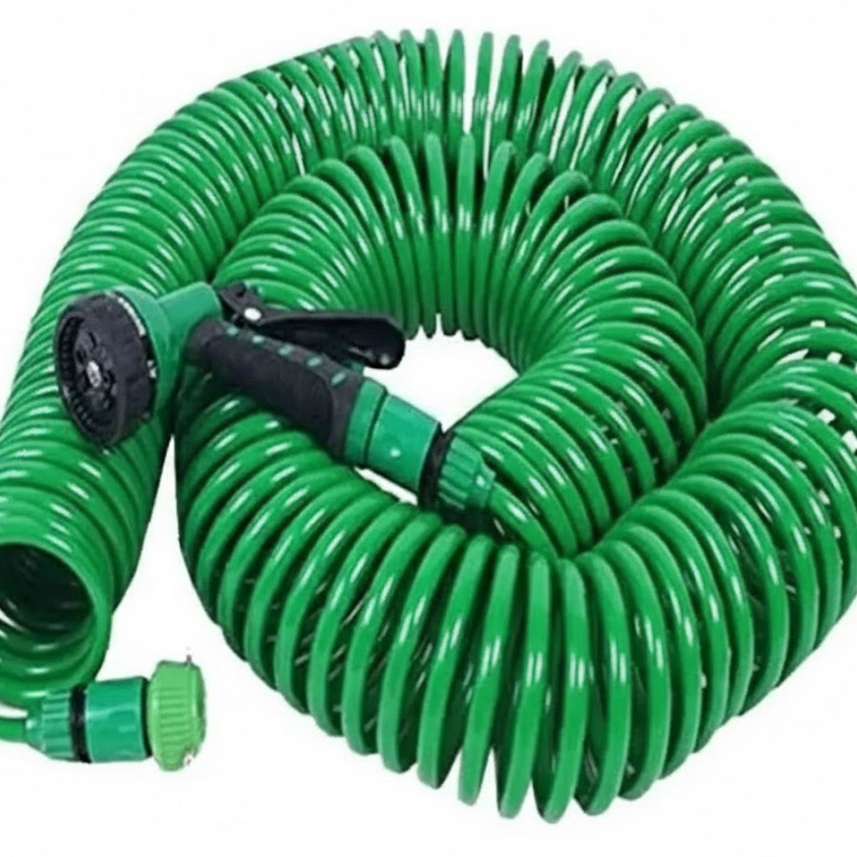 GENERICO - Manguera Espiral  Con Pistola Rociador Jardin Flexible