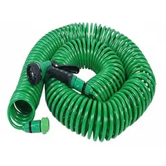 GENERICO - Manguera Espiral Con Pistola Rociador Jardin Flexible