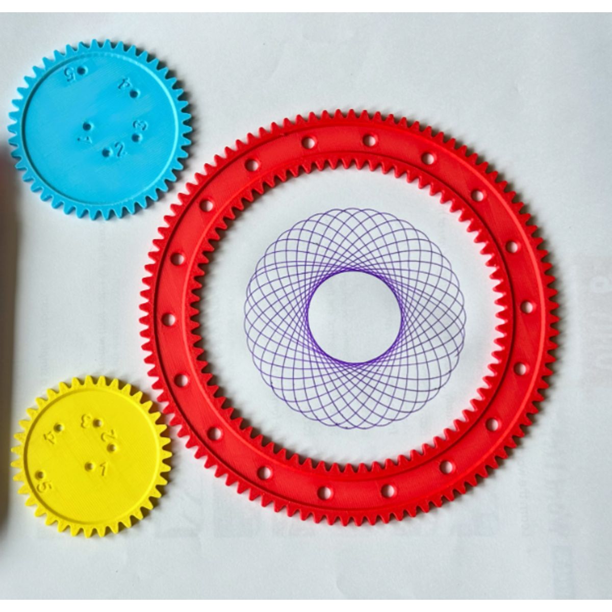GENERICO - Plantilla de dibujo de espirógrafo numerada