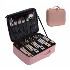 GENERICO - Maleta Maquillaje Portátil Cartera Cosméticos rosa