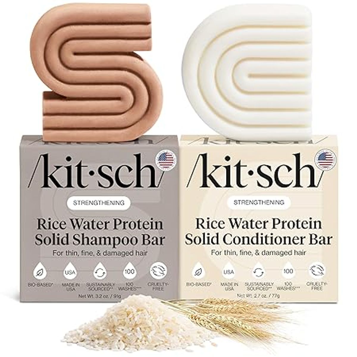 KITSCH - Shampoo fortalecedor con proteína de agua de arroz Kitsch
