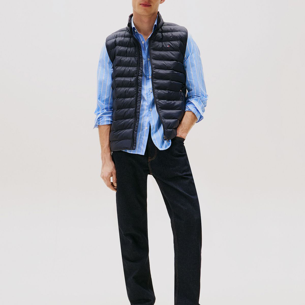 TOMMY HILFIGER - Parka Vest Hombre Cierre Azul Tommy Hilfiger