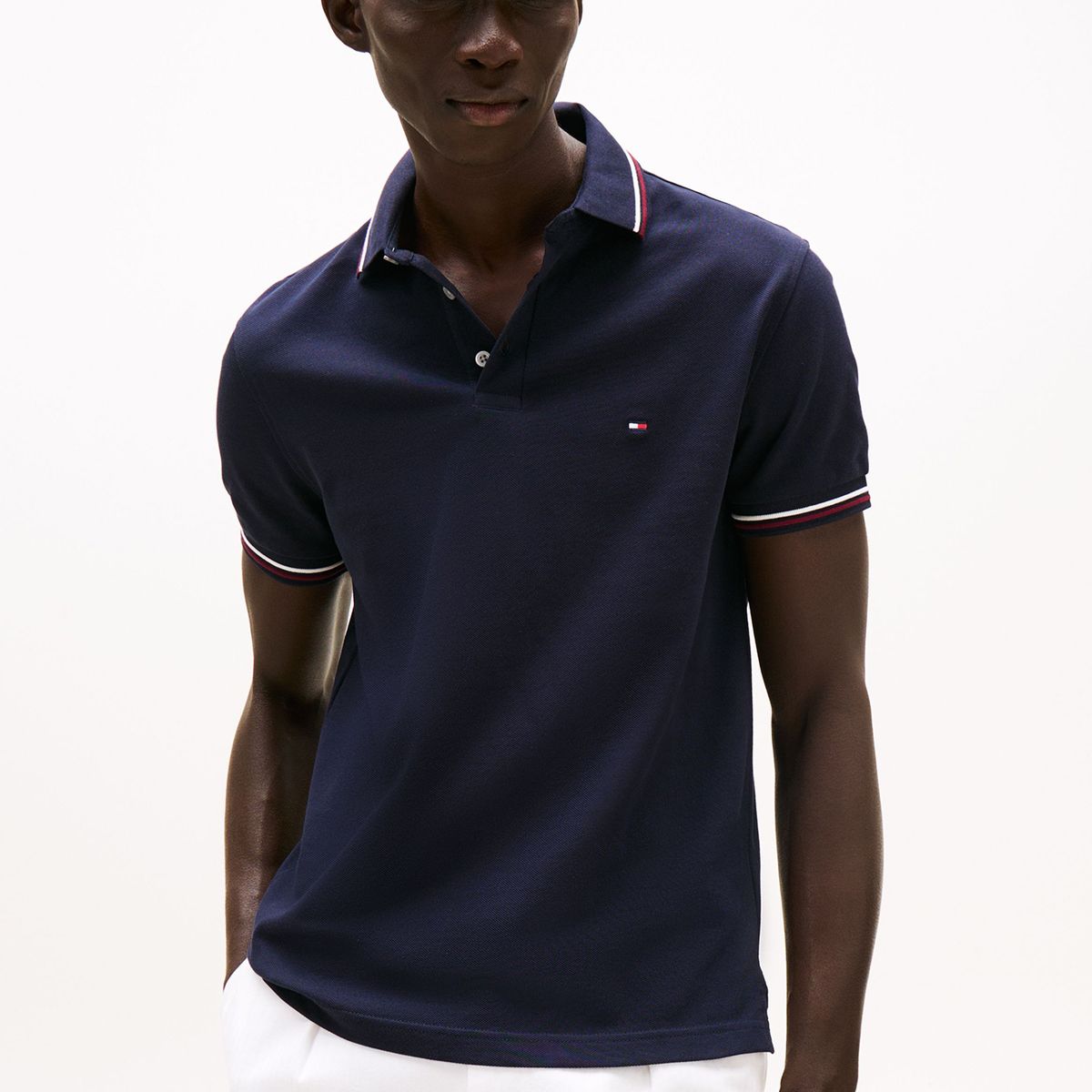 TOMMY HILFIGER - Polo Con Ribetes Tipped Slim Fit Azul Tommy Hilfiger