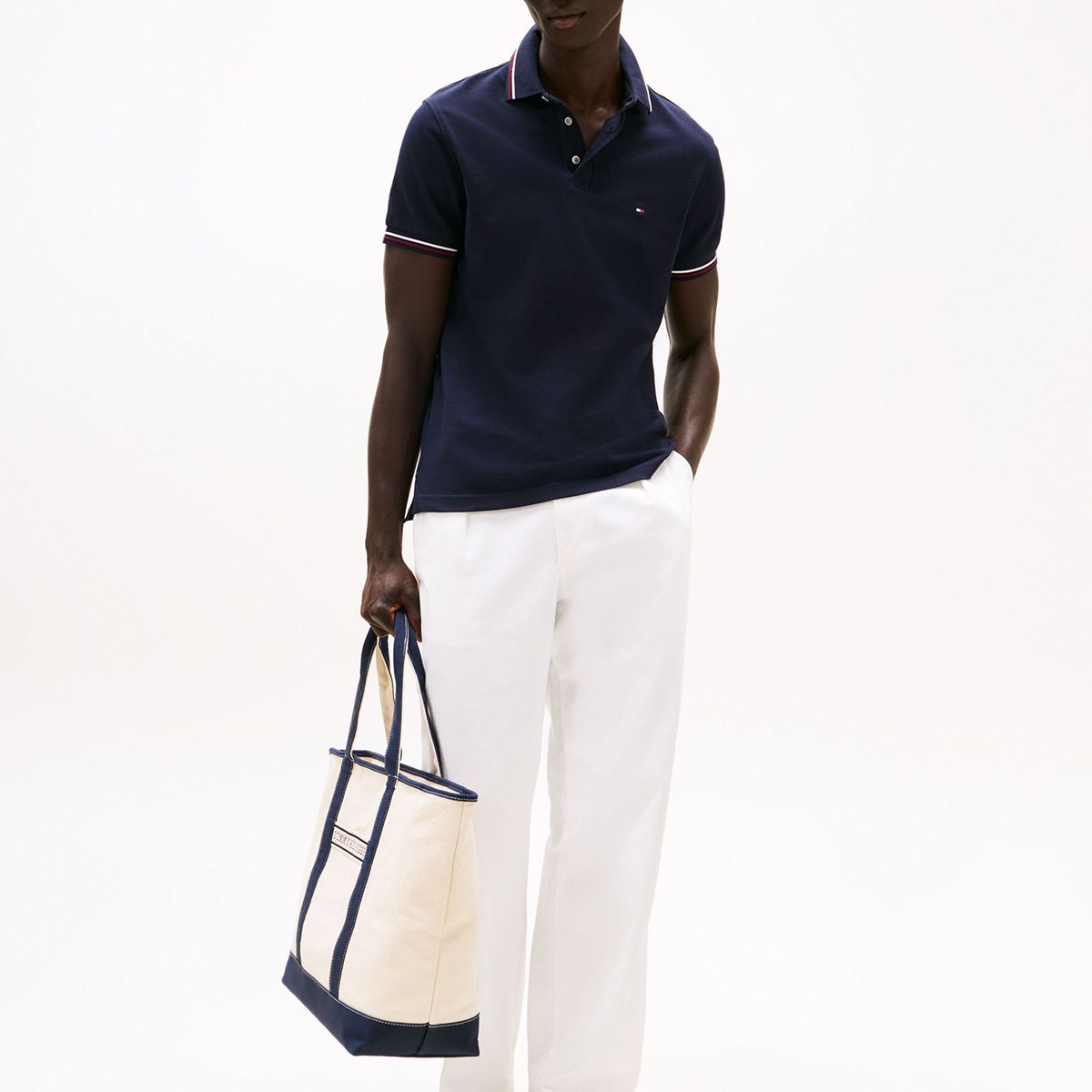 TOMMY HILFIGER - Polo Con Ribetes Tipped Slim Fit Azul Tommy Hilfiger