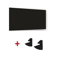 Repisa Flotante 90x30cm MDP + 2 soportes Negro KPP90x30x1,5UV