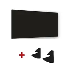 BRASFORMA - Repisa Flotante 90x30cm MDP + 2 soportes Negro KPP90x30x1,5UV