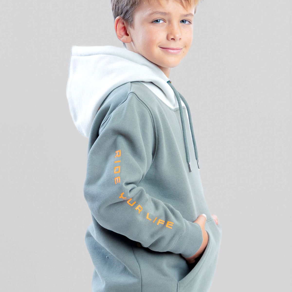 MAUI AND SONS - Poleron Canguro Clearwater Verde Infantil Maui And Sons