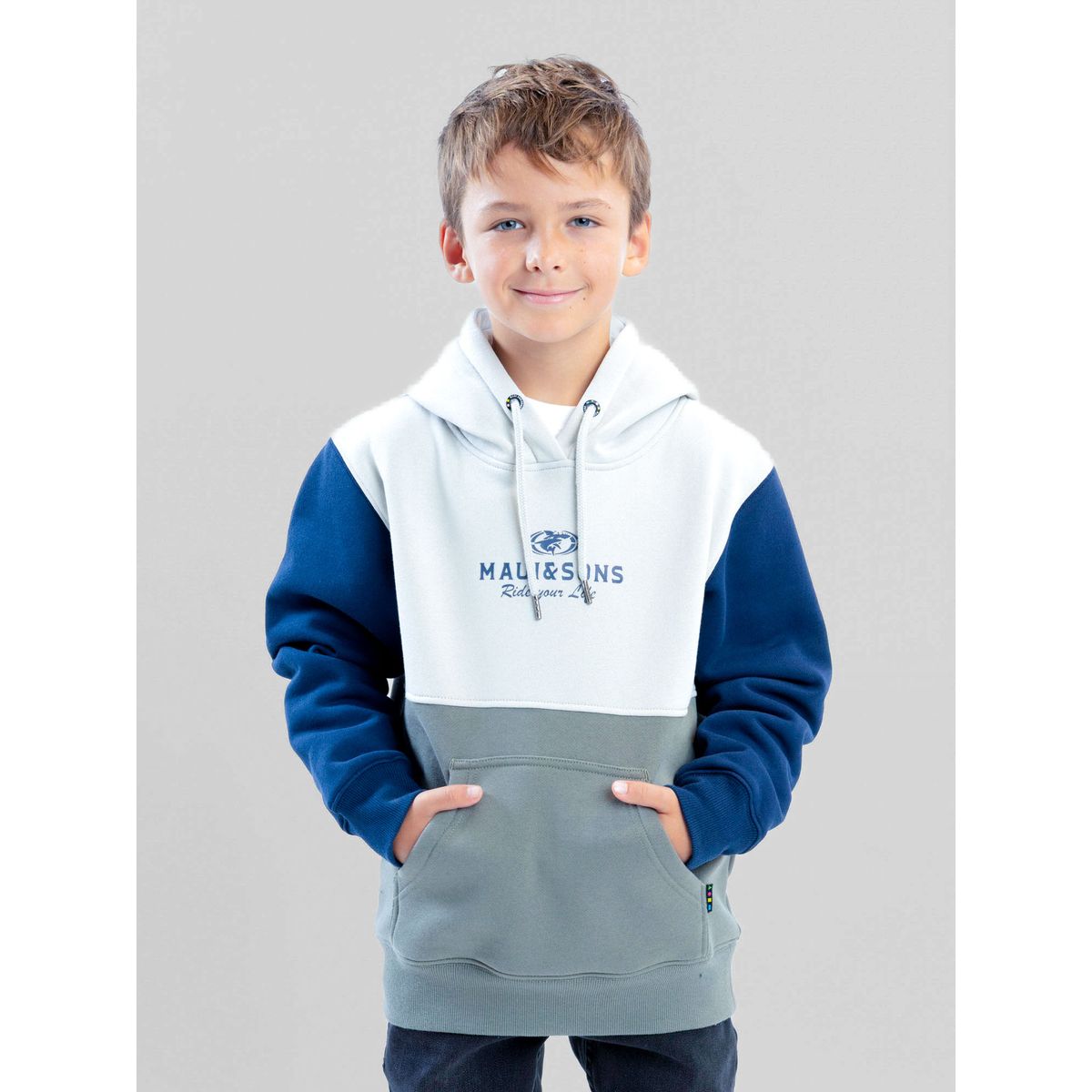 MAUI AND SONS - Poleron Canguro Outrider Verde Infantil Maui And Sons