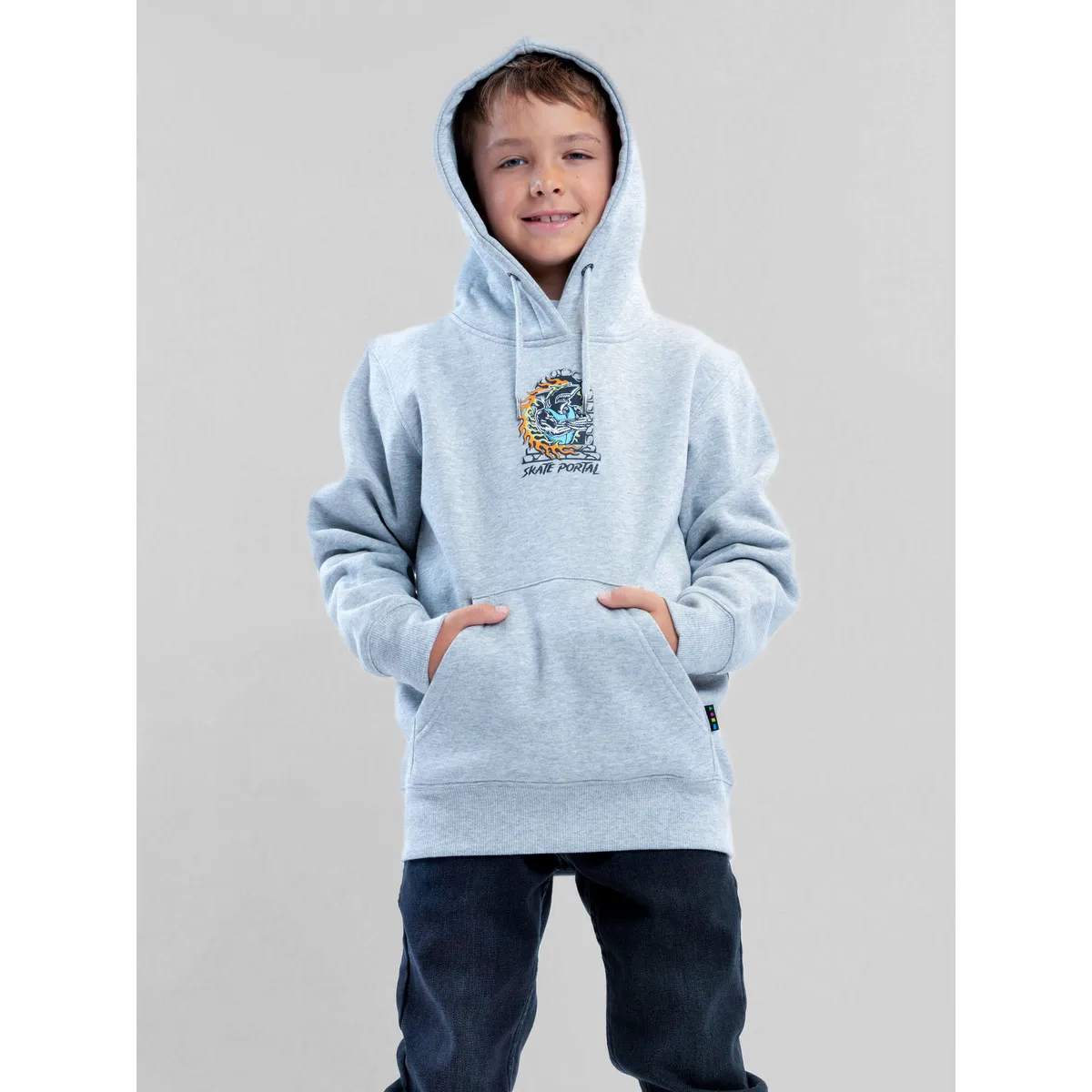 MAUI AND SONS - Poleron Canguro Sunwave Gris Infantil Maui And Sons
