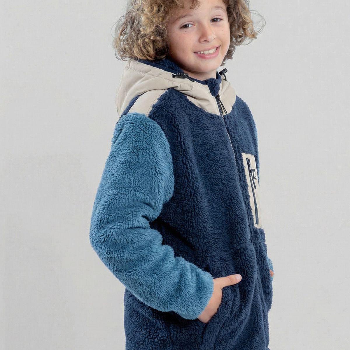 MAUI AND SONS - Poleron Chiporro Toubkal Azul Infantil Maui And Sons