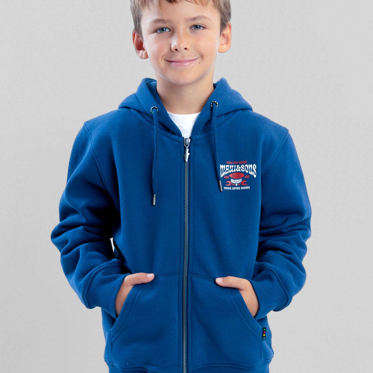 MAUI AND SONS - Poleron FZ Skyward Celeste Infantil Maui And Sons