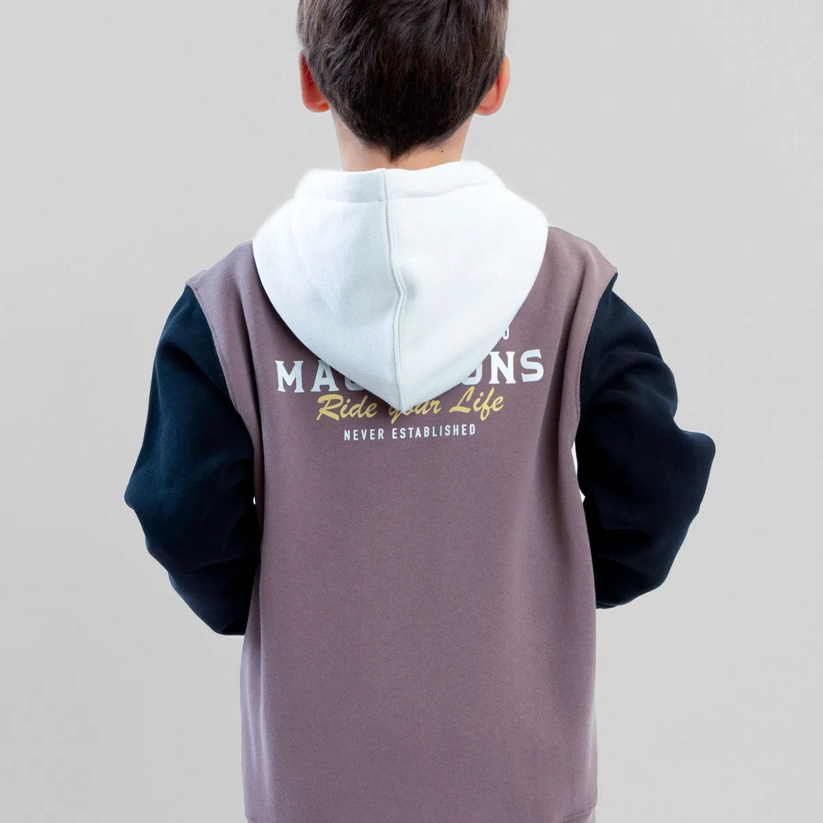 MAUI AND SONS - Poleron FZ Surfer Negro Infantil Maui And Sons