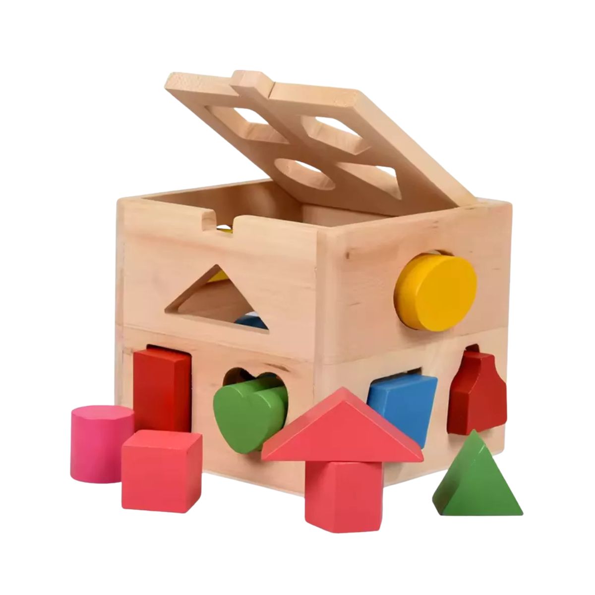 GENERICO - Cubo Didáctico Encaje Figuras Geométricas Motricidad