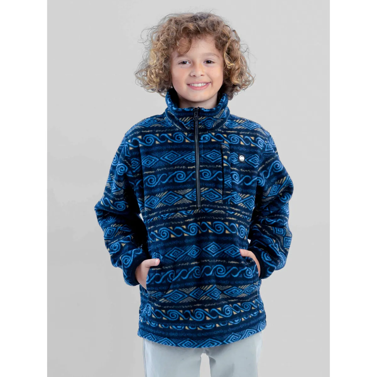 MAUI AND SONS - Poleron Polar Andean Lake Multicolor Infantil Maui And Sons