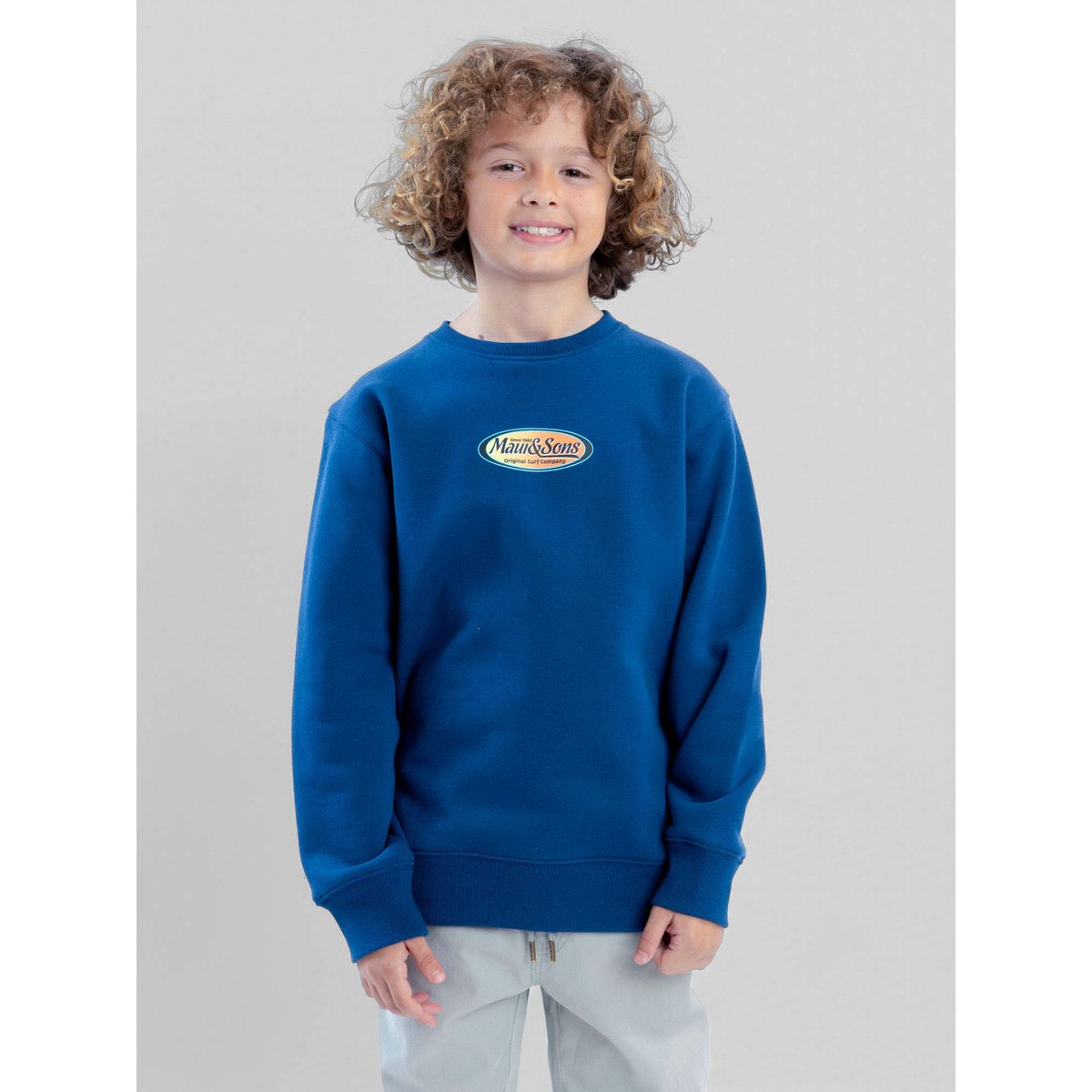 MAUI AND SONS - Poleron CR Nearwave Celeste Infantil Maui And Sons