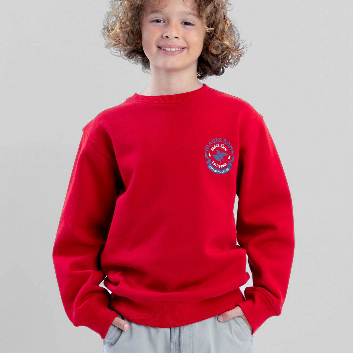 MAUI AND SONS - Poleron CR Sundown Rojo Infantil Maui And Sons