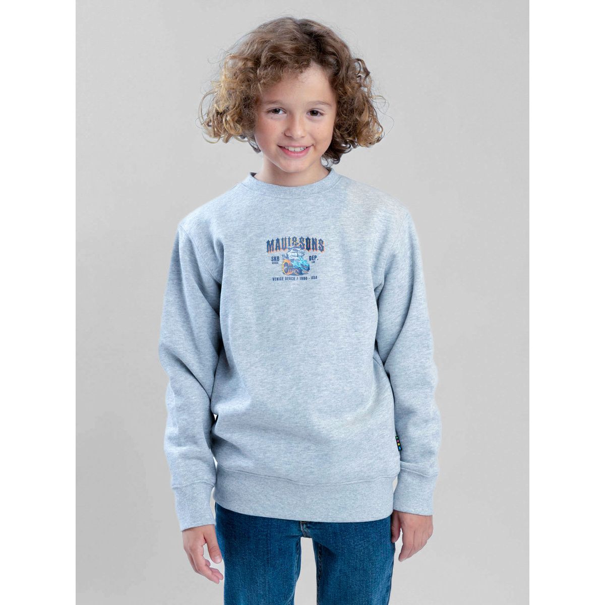 MAUI AND SONS - Poleron CR Fieldtrip Gris Infantil Maui And Sons