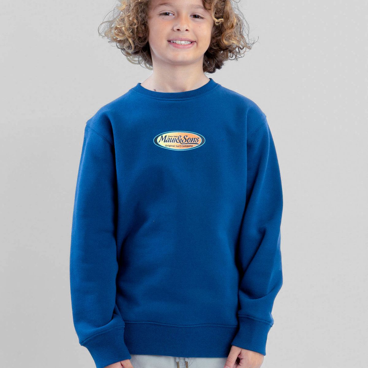 MAUI AND SONS - Poleron CR Nearwave Celeste Infantil Maui And Sons