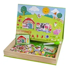 GENERICO - Juego Puzzle Imantado Animales De La Granja Didactico