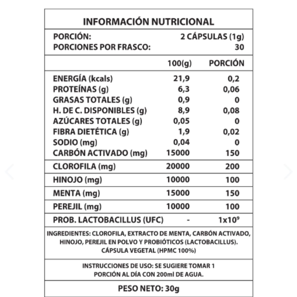 GENERICO - Deos Desodorante Interno En Cápsulas 60 Unidades