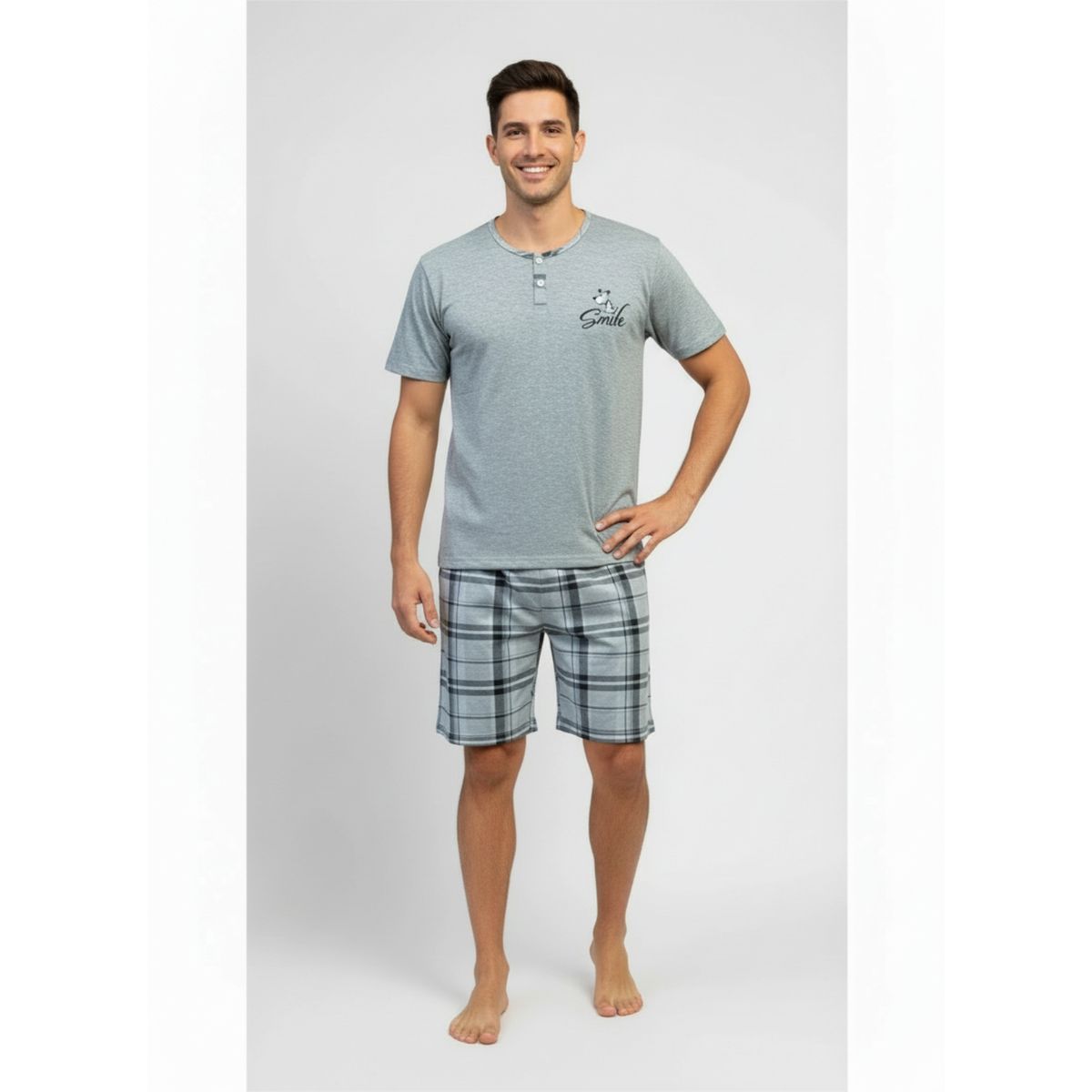 LIKE SHOP - Pijama Hombre Verano Short Y Polera Colores 4023