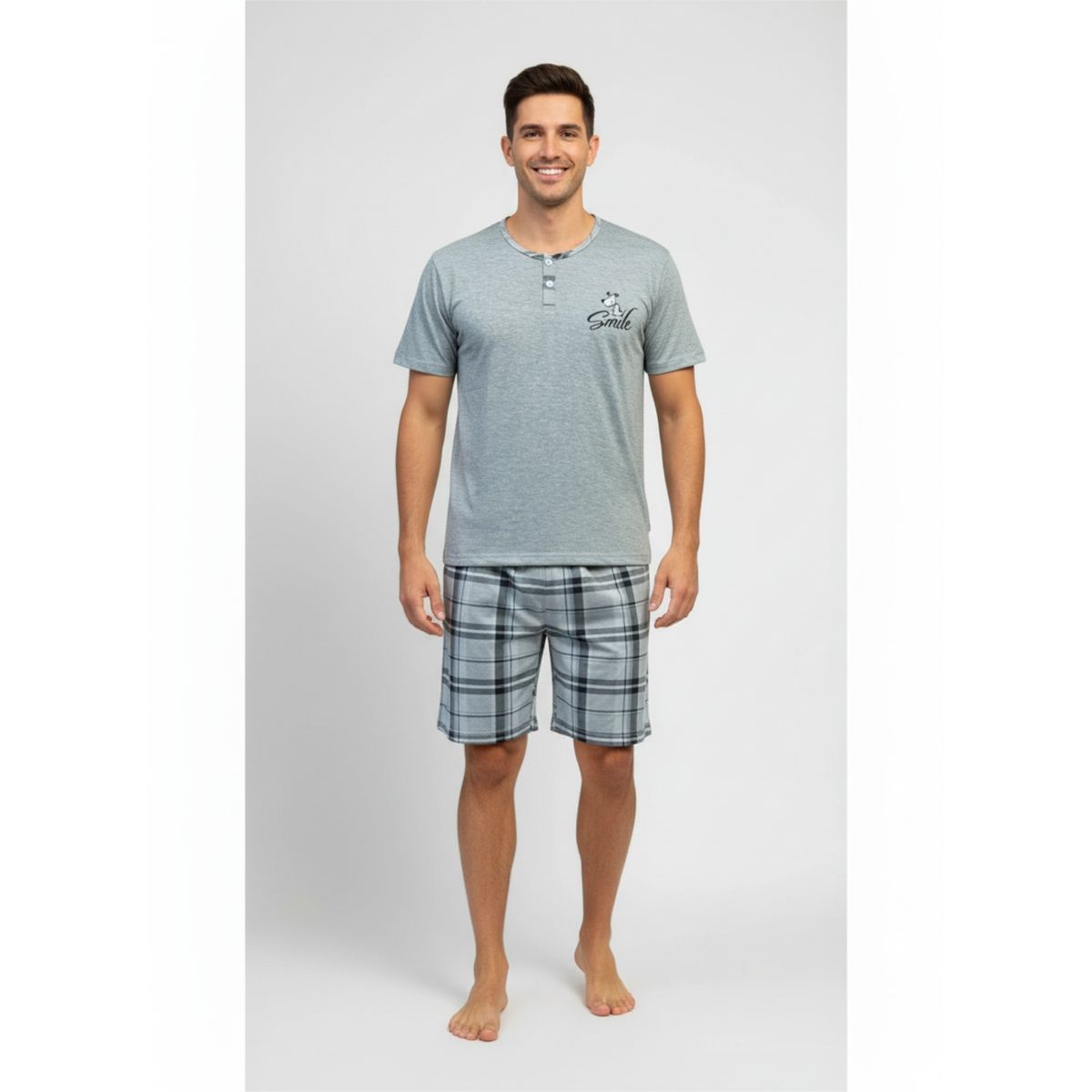 LIKE SHOP - Pijama Hombre Verano Short Y Polera Colores 4023