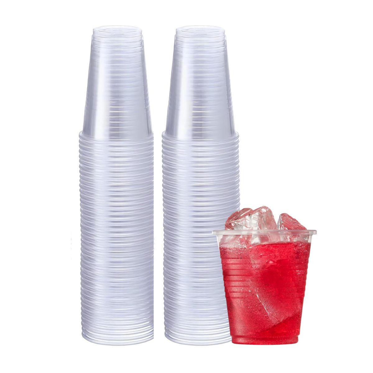 GENERICO - Vasos Plásticos Transparentes 10 oz Pack 50 Unidades Desechables