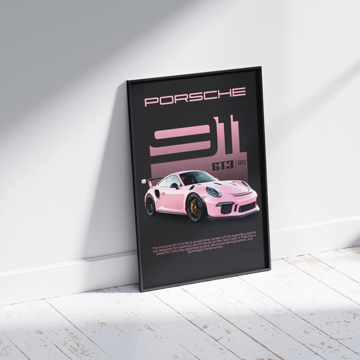 GENERICO - Cuadro Porsche 911 Gt3 Rs Rosa - Automovilismo Deportivo