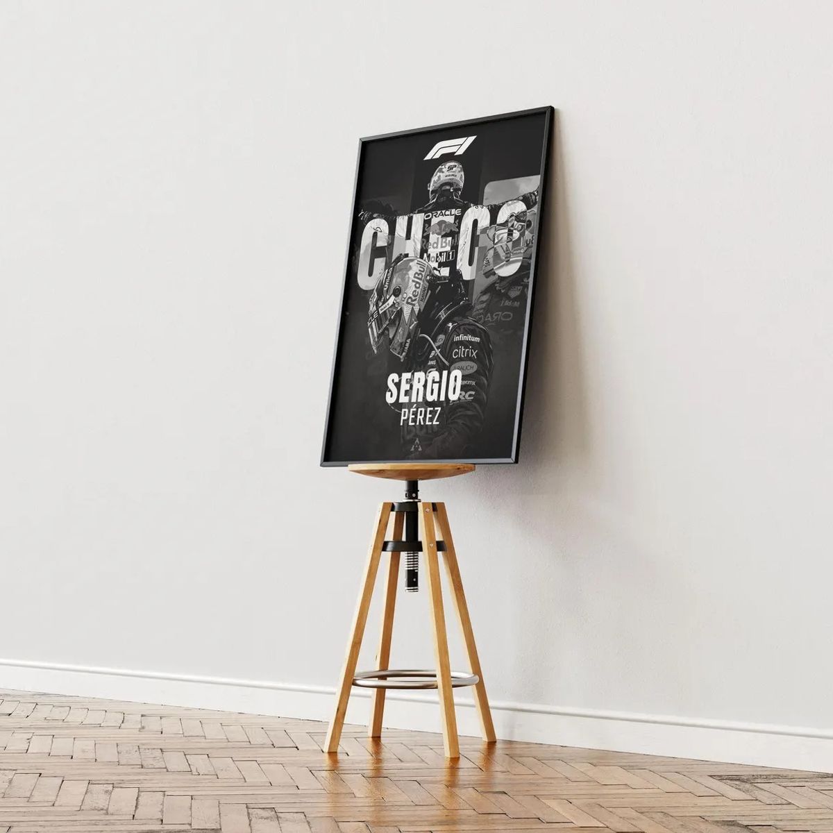 GENERICO - Cuadro Sergio Pérez F1 - Piloto De Fórmula 1 + Marco
