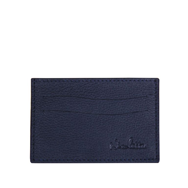 Tarjetero de Mujer 100% cuero Natural Nude Azul TALLA UNICA