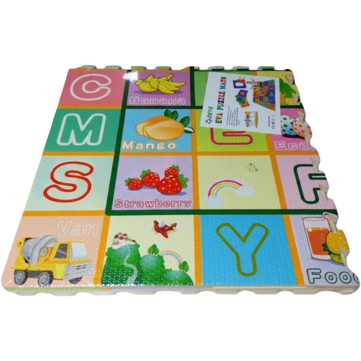 GENERICO - Alfombra antigolpe bebe 60x60x0.9cm gomaeva 4piezas Bighouse