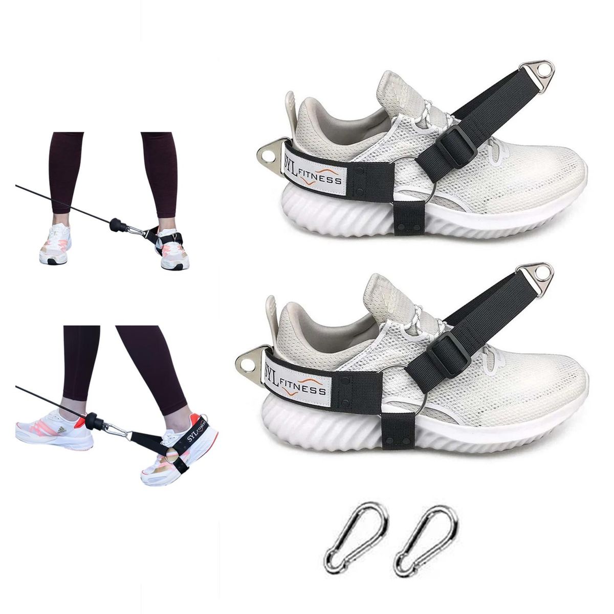 GENERICO - Arnés de zapatilla para polea glúteos kickback ajustable