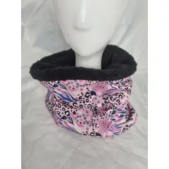 EL ESPACIO DE TOMMY - Cuello invierno adulto animal print con cordero negro