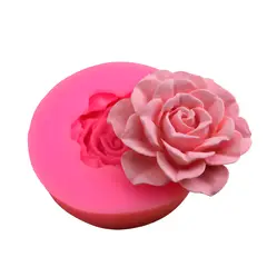 GENERICO - 3 Moldes Silicona Rosas Velas 6 X 2 Cm