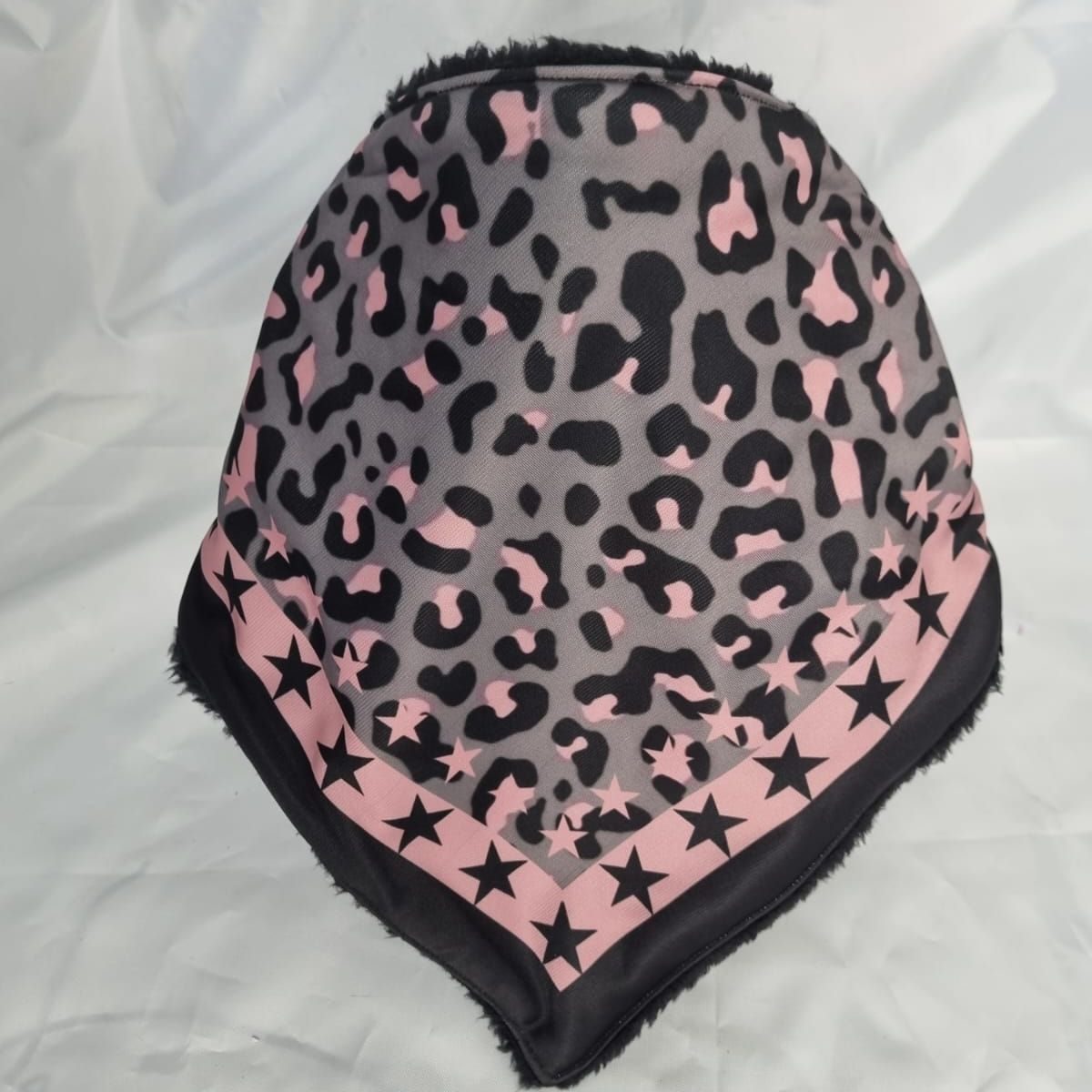 EL ESPACIO DE TOMMY - Bandana invierno mujer animal print gris rosa